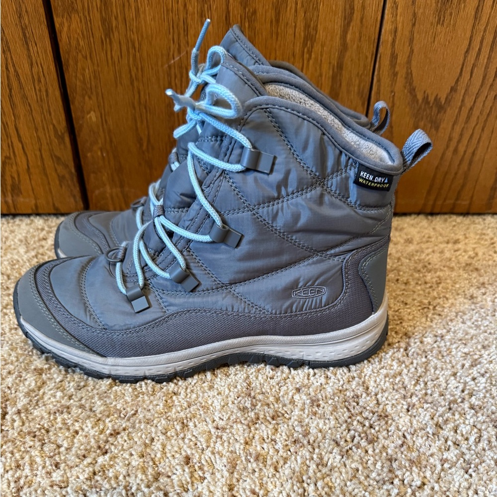 Keen Gray and Blue Winter Boots